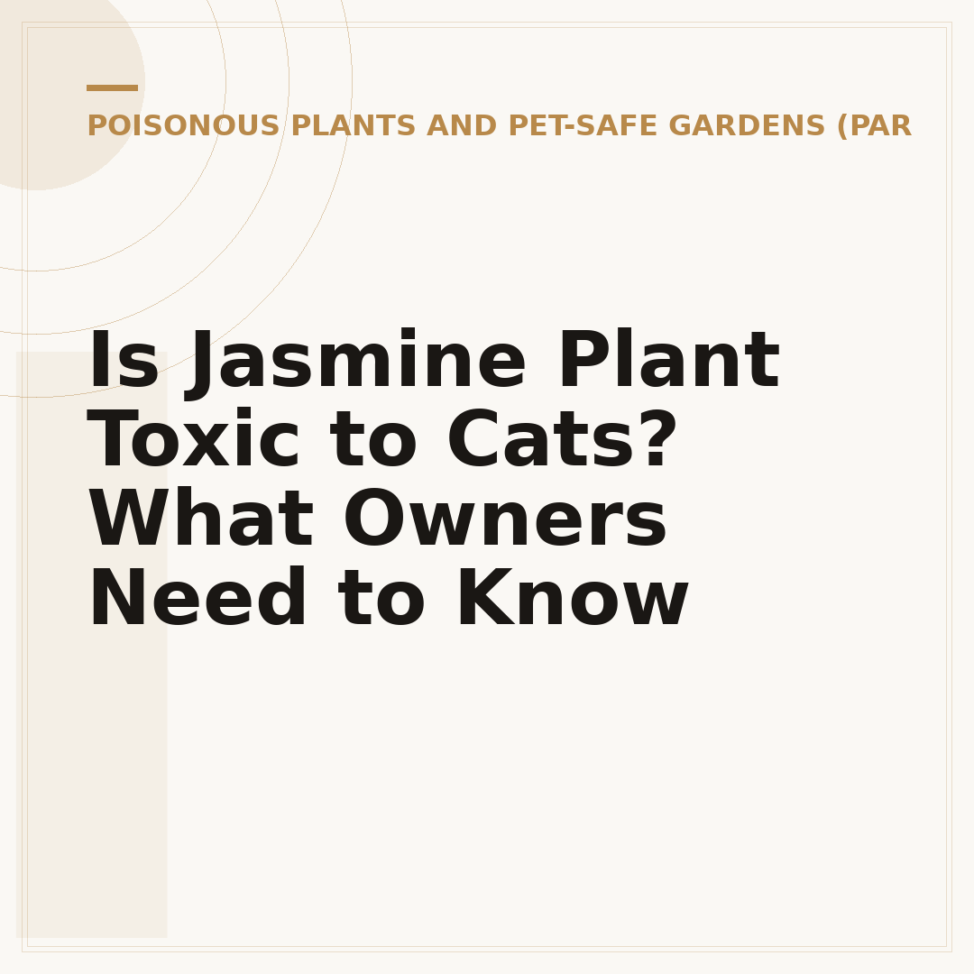 Is Jasmine Plant Toxic to Cats? What Owners Need to Know