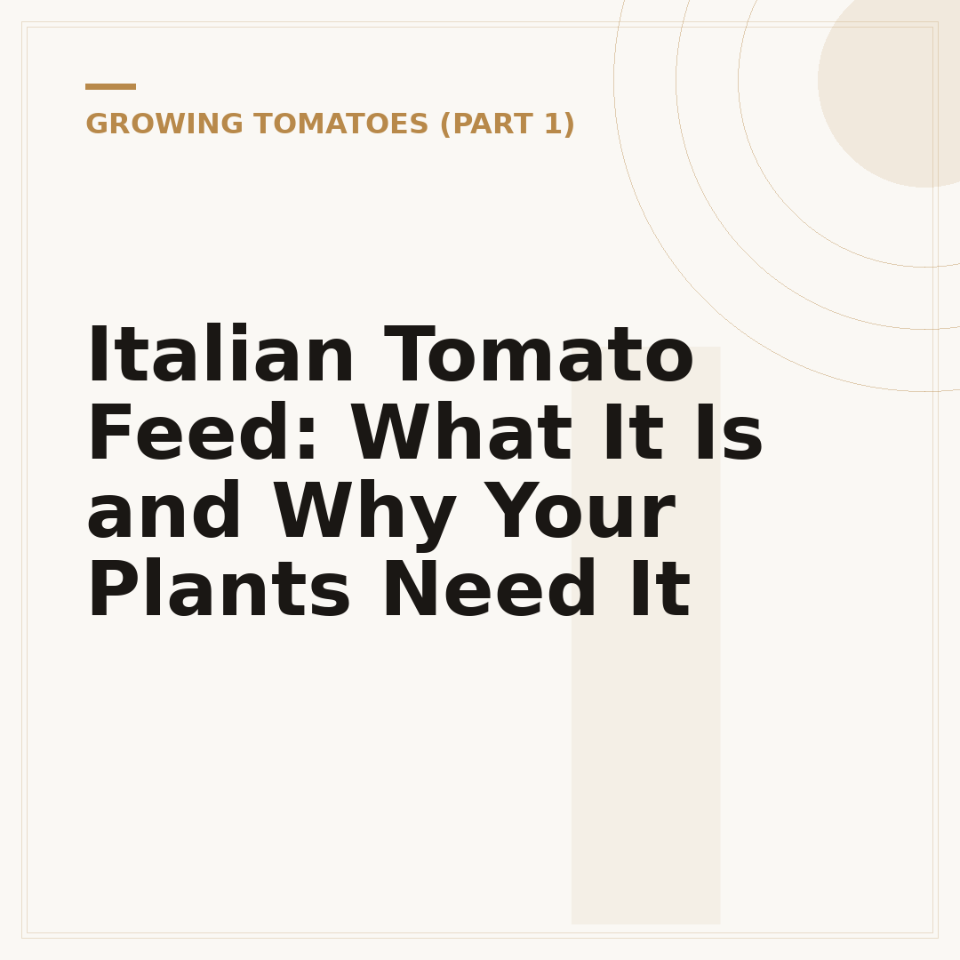 Italian Tomato Feed: What It Is and Why Your Plants Need It