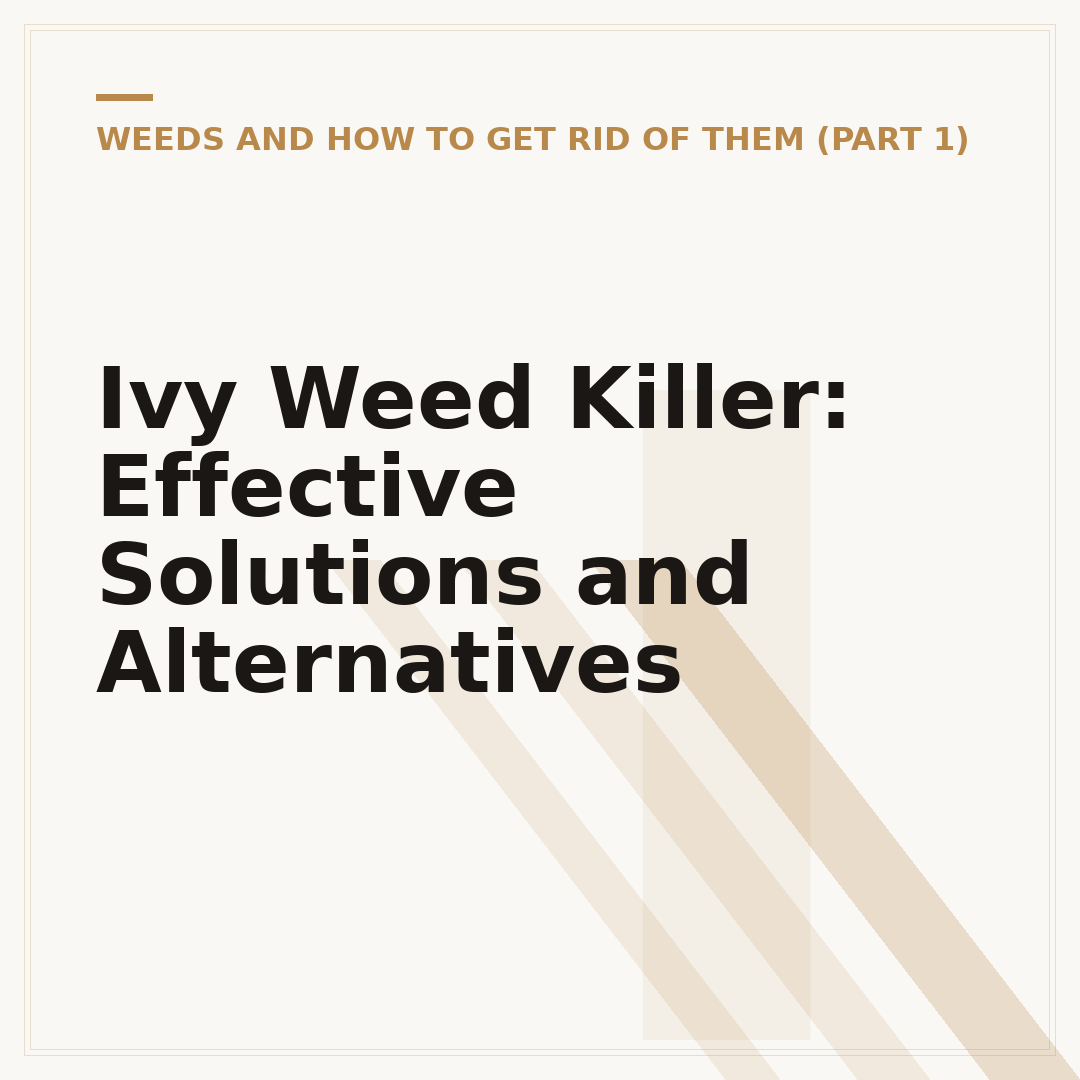 Ivy Weed Killer: Effective Solutions and Alternatives