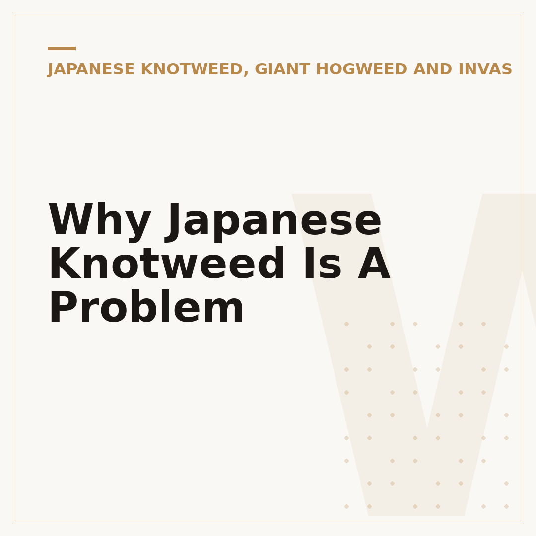 Why Japanese Knotweed Is A Problem