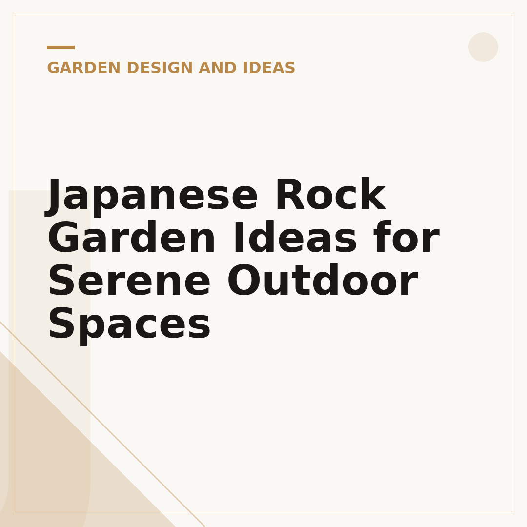 Japanese Rock Garden Ideas for Serene Outdoor Spaces