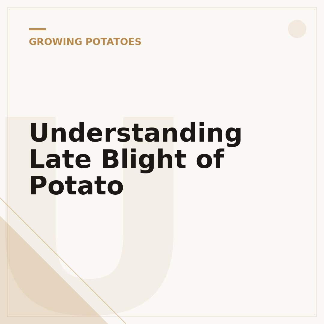 Understanding Late Blight of Potato