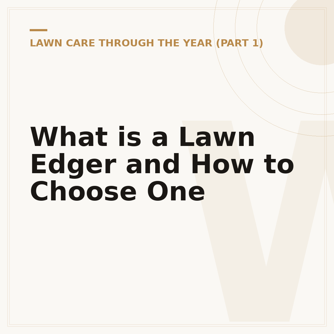 What is a Lawn Edger and How to Choose One