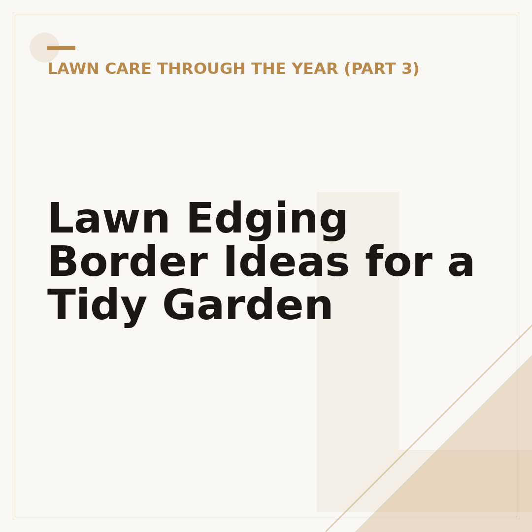 Lawn Edging Border Ideas for a Tidy Garden