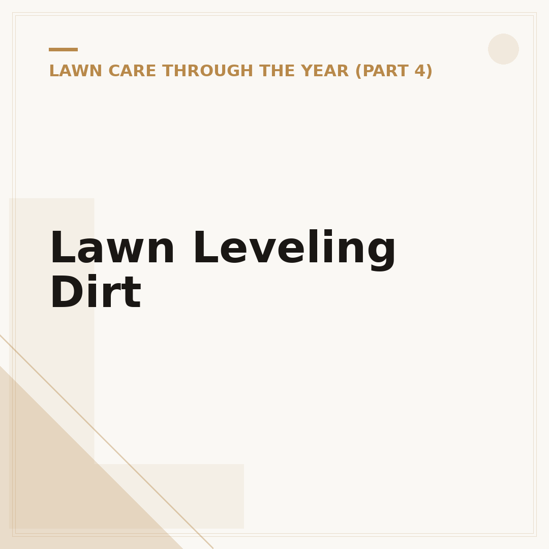 Lawn Leveling Dirt