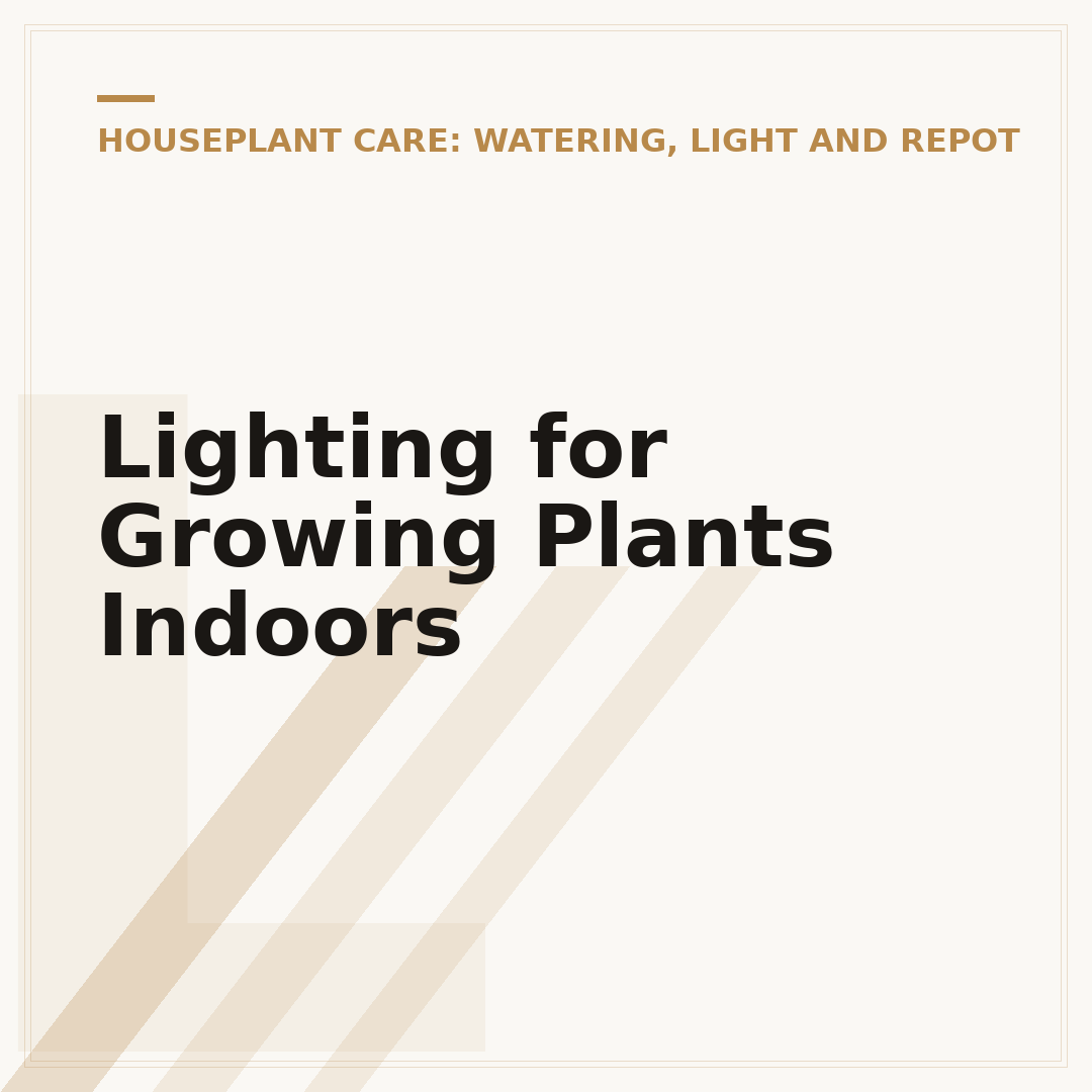 Lighting for Growing Plants Indoors