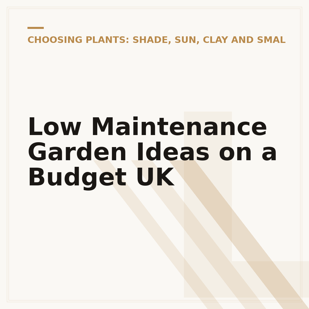 Low Maintenance Garden Ideas on a Budget UK