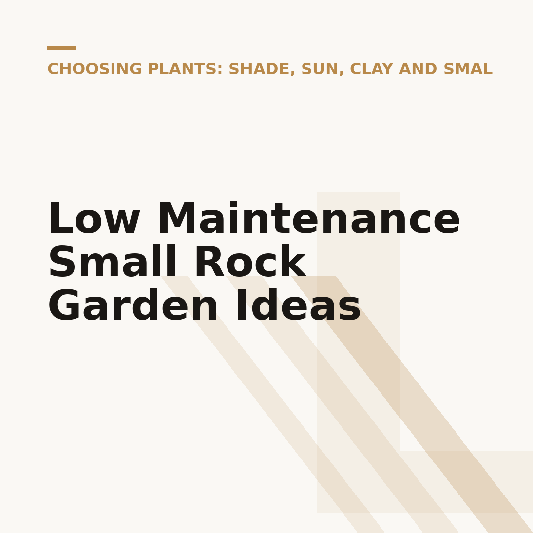Low Maintenance Small Rock Garden Ideas
