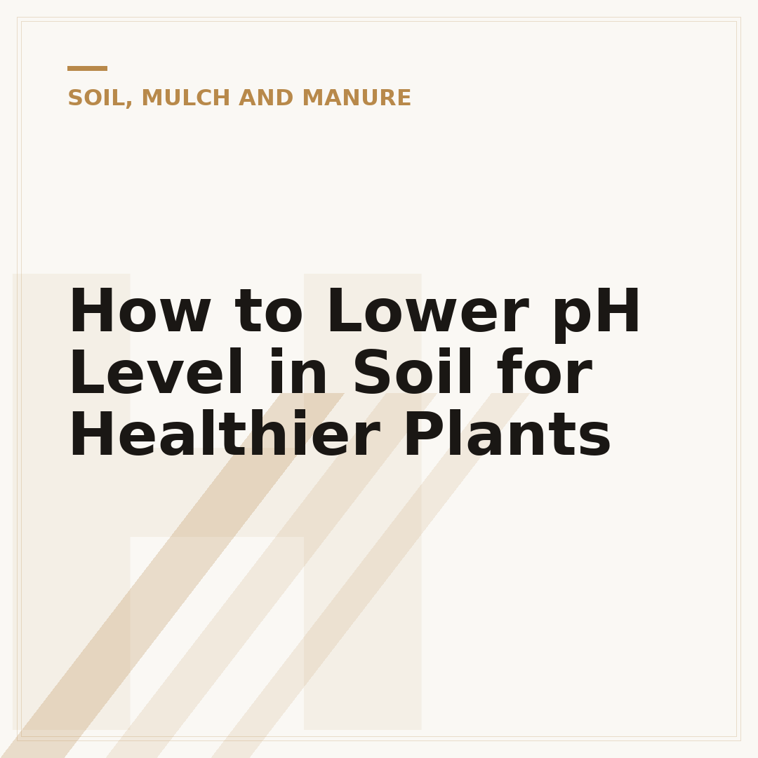 How to Lower pH Level in Soil for Healthier Plants