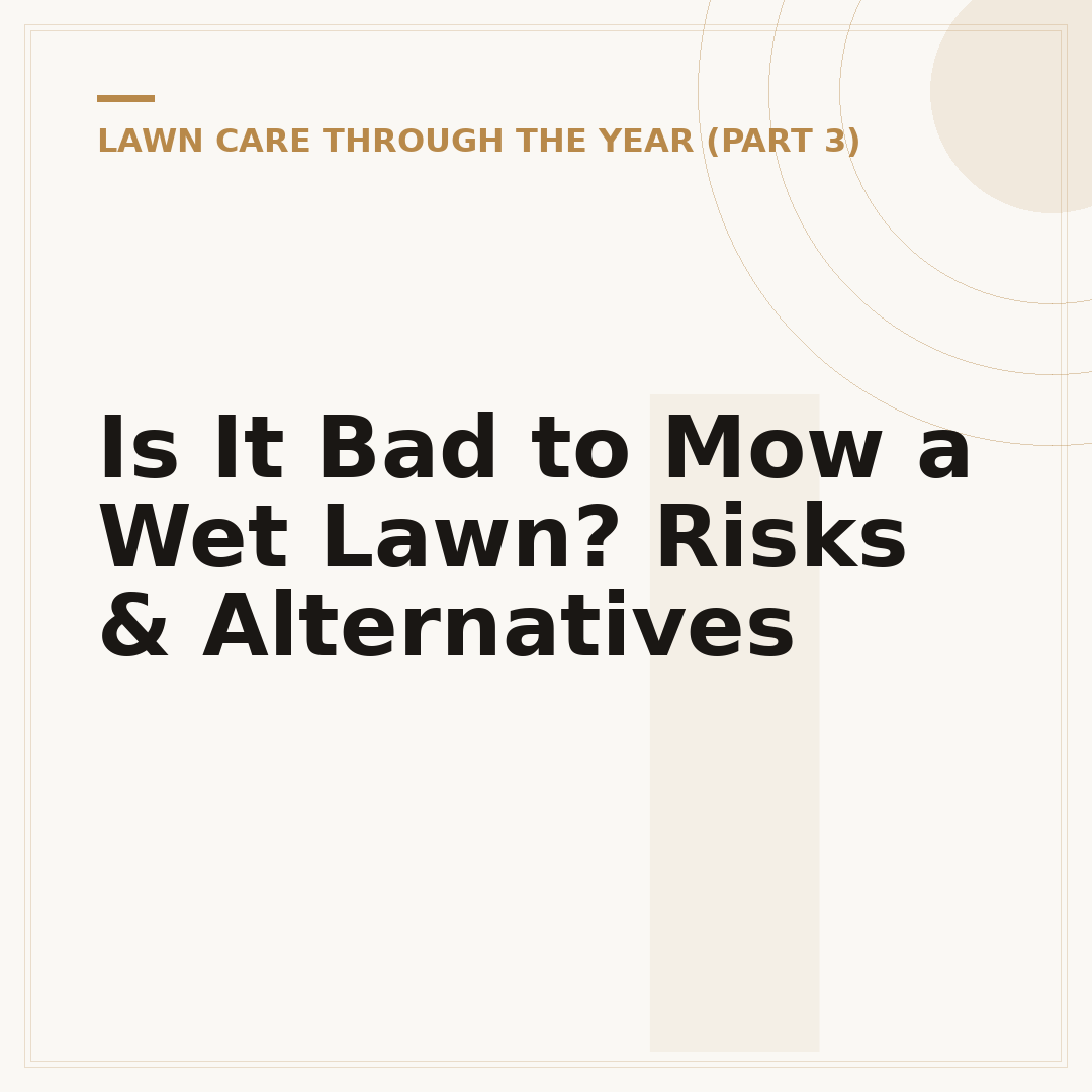 Is It Bad to Mow a Wet Lawn? Risks & Alternatives