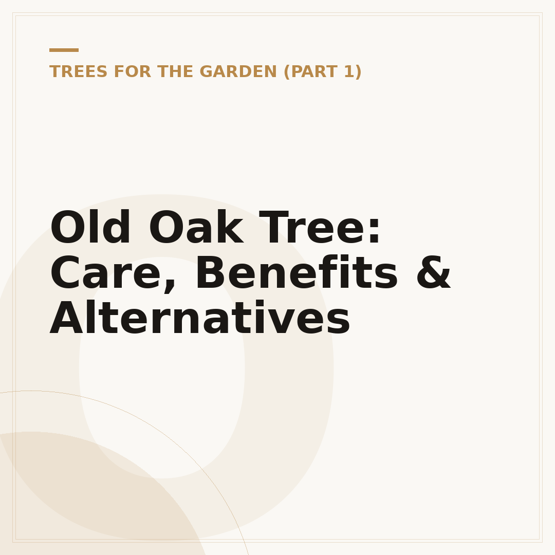 Old Oak Tree: Care, Benefits & Alternatives