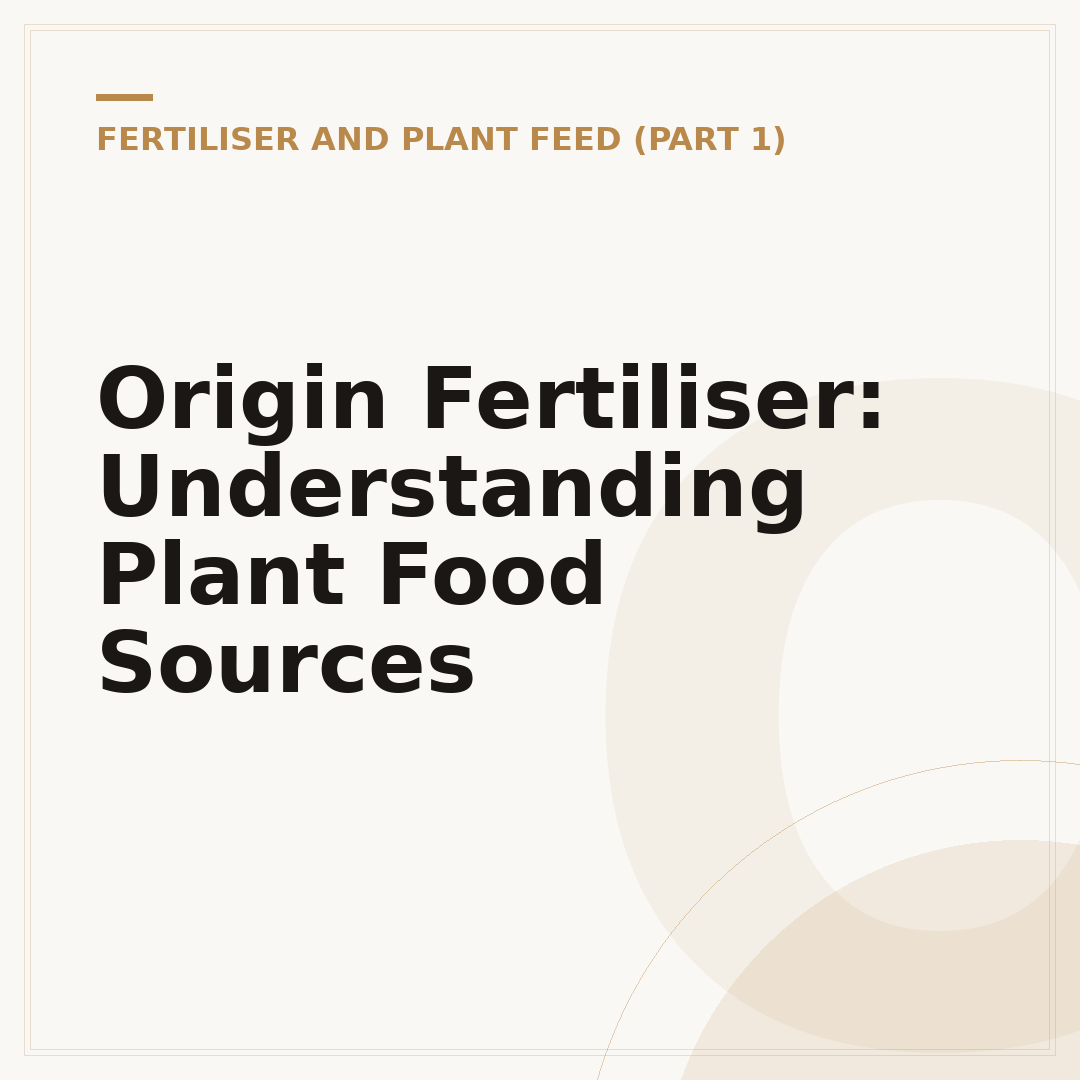 Origin Fertiliser: Understanding Plant Food Sources