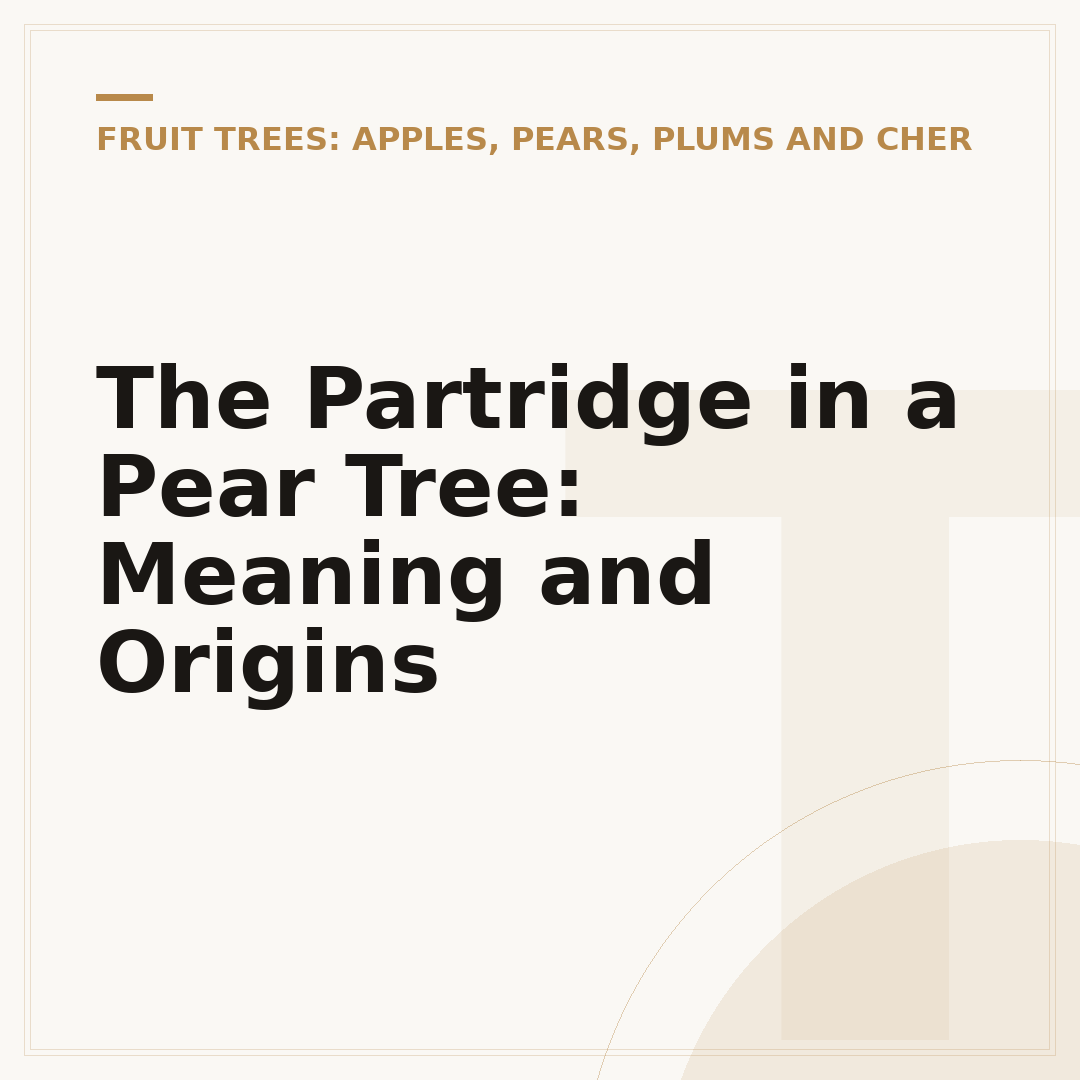 The Partridge in a Pear Tree: Meaning and Origins