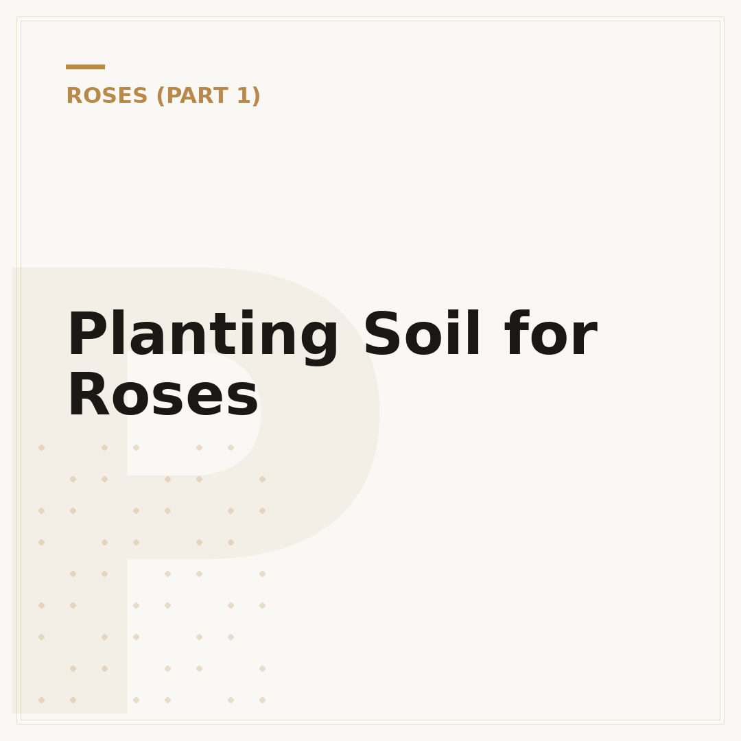 Planting Soil for Roses