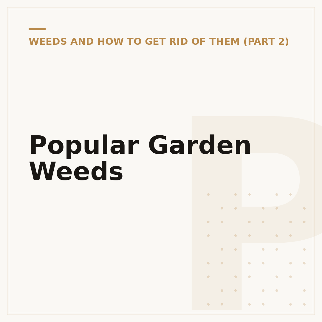 Popular Garden Weeds