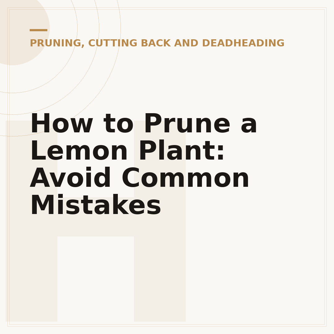 How to Prune a Lemon Plant: Avoid Common Mistakes