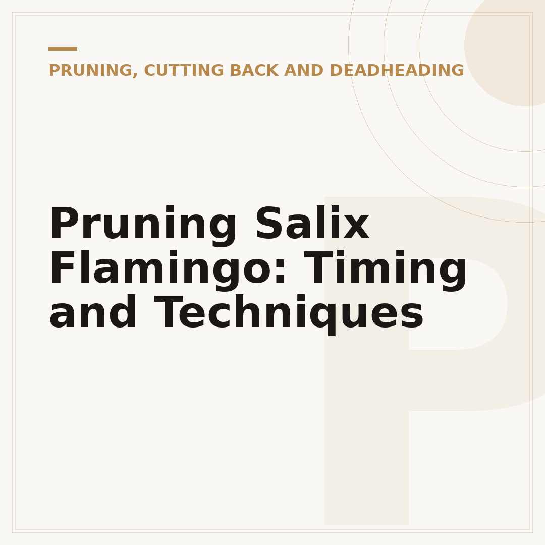 Pruning Salix Flamingo: Timing and Techniques