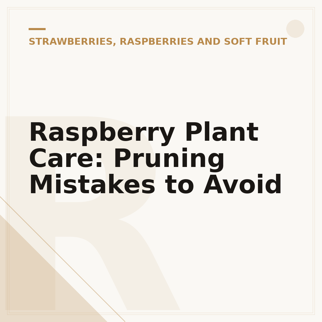 Raspberry Plant Care: Pruning Mistakes to Avoid