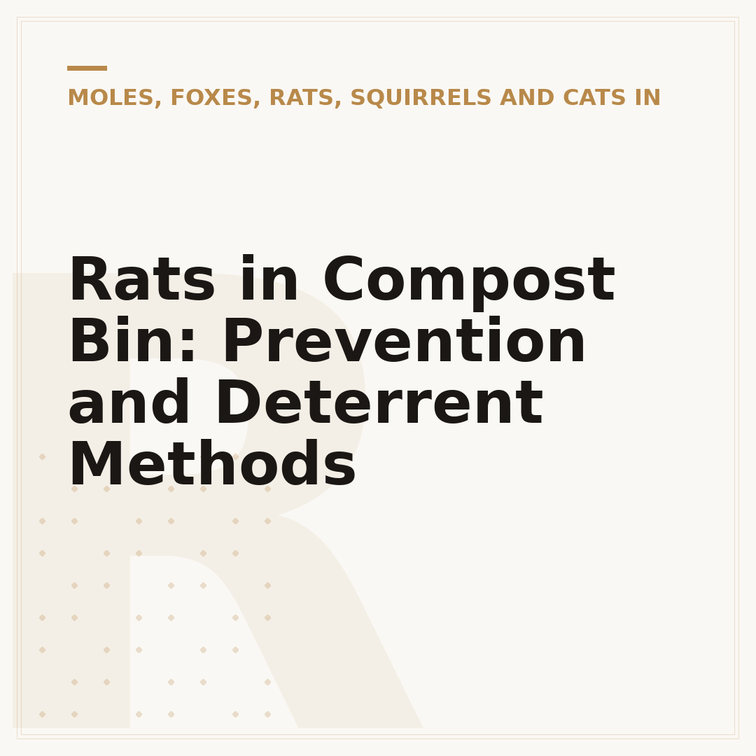 Rats in Compost Bin: Prevention and Deterrent Methods