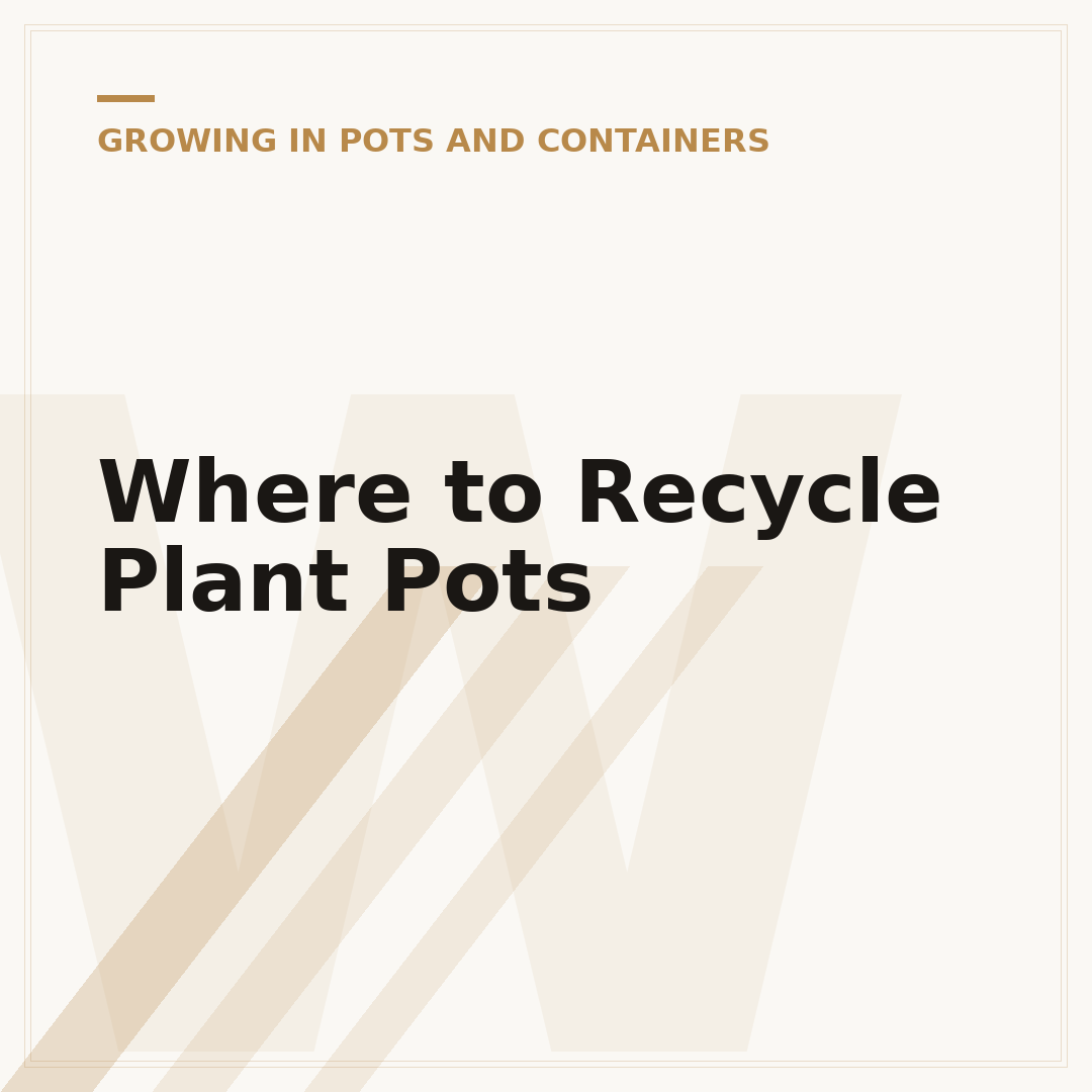 Where to Recycle Plant Pots