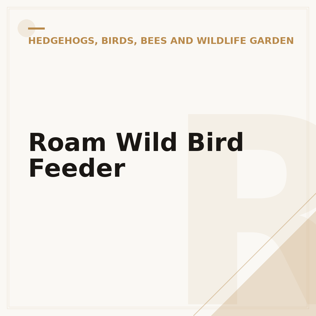 Roam Wild Bird Feeder