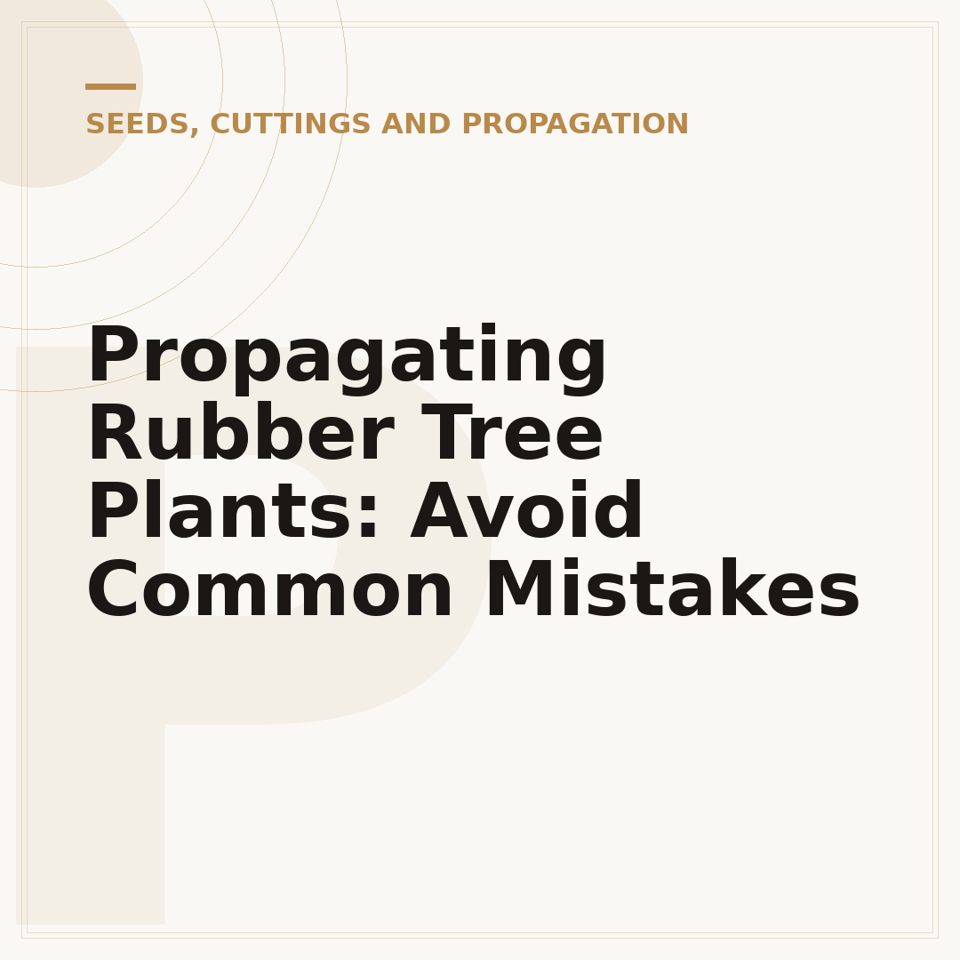 Propagating Rubber Tree Plants: Avoid Common Mistakes