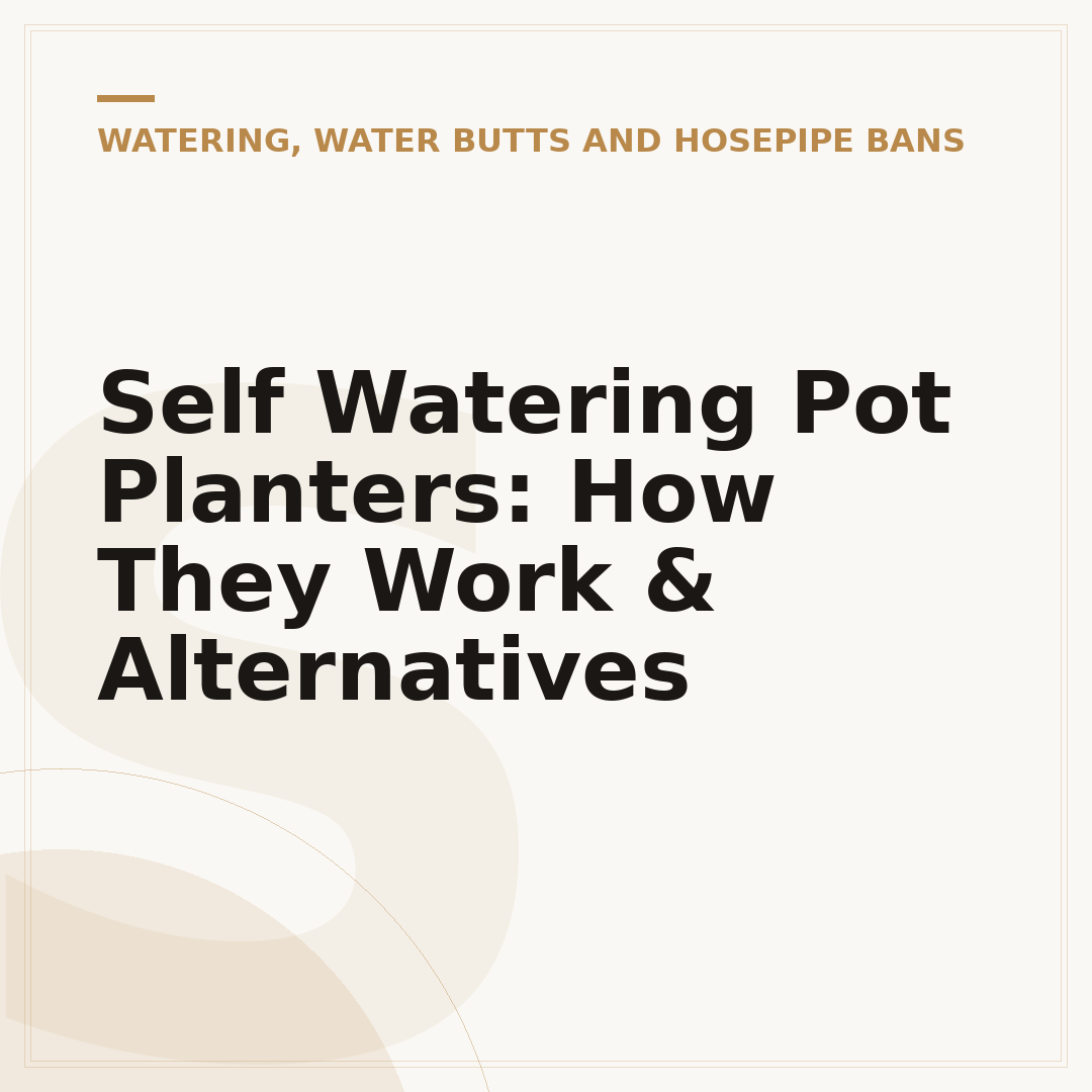 Self Watering Pot Planters: How They Work & Alternatives
