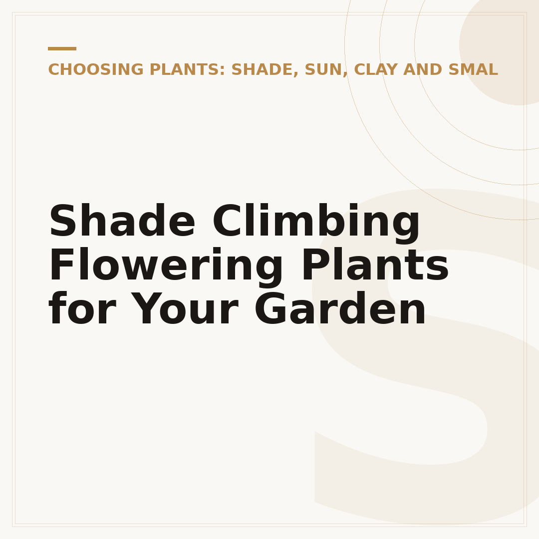 Shade Climbing Flowering Plants for Your Garden
