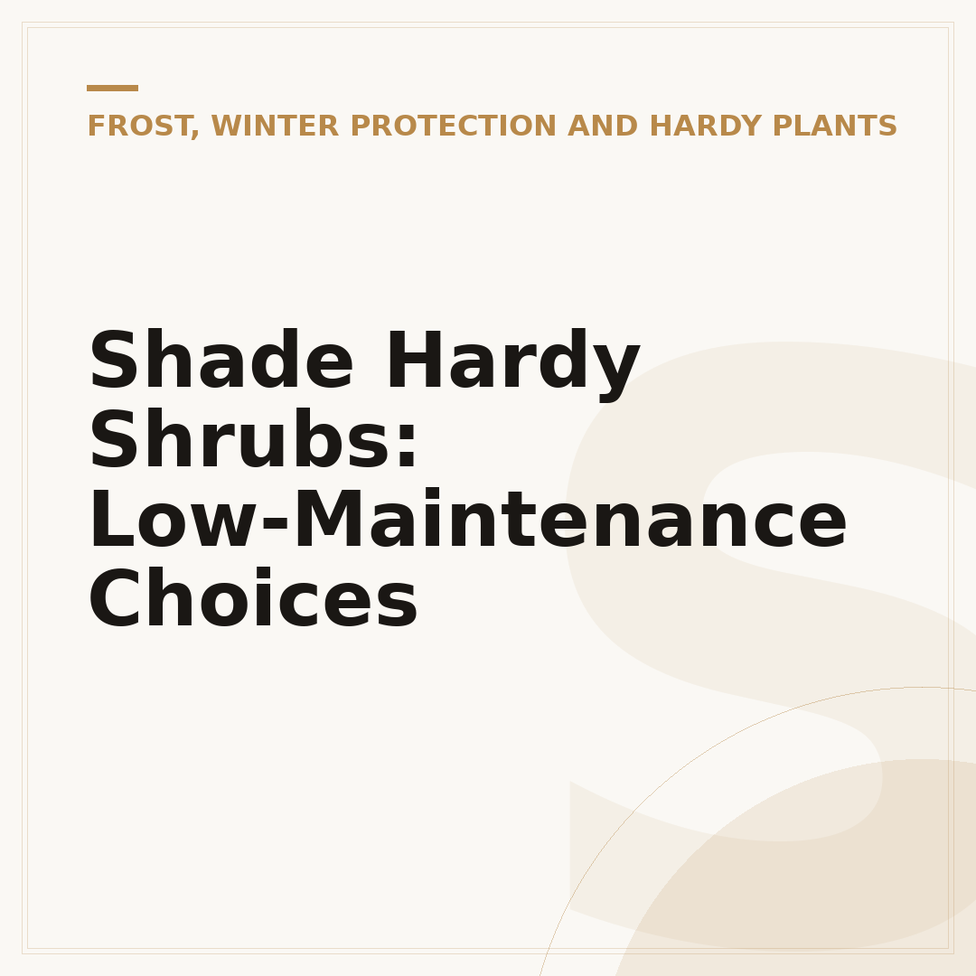 Shade Hardy Shrubs: Low-Maintenance Choices