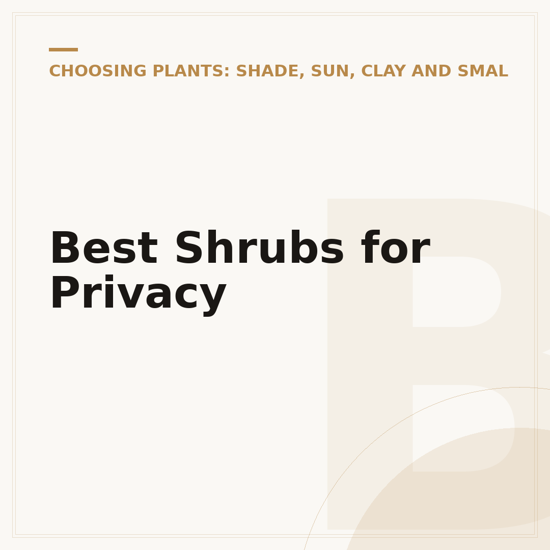 Best Shrubs for Privacy
