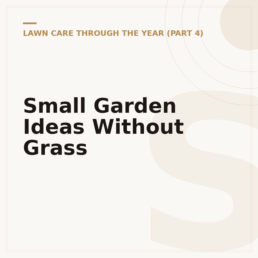 Small Garden Ideas Without Grass