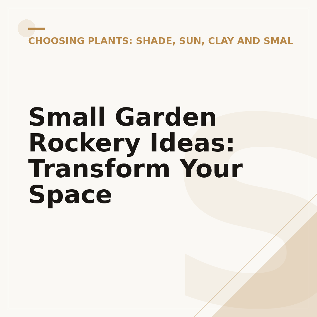 Small Garden Rockery Ideas: Transform Your Space