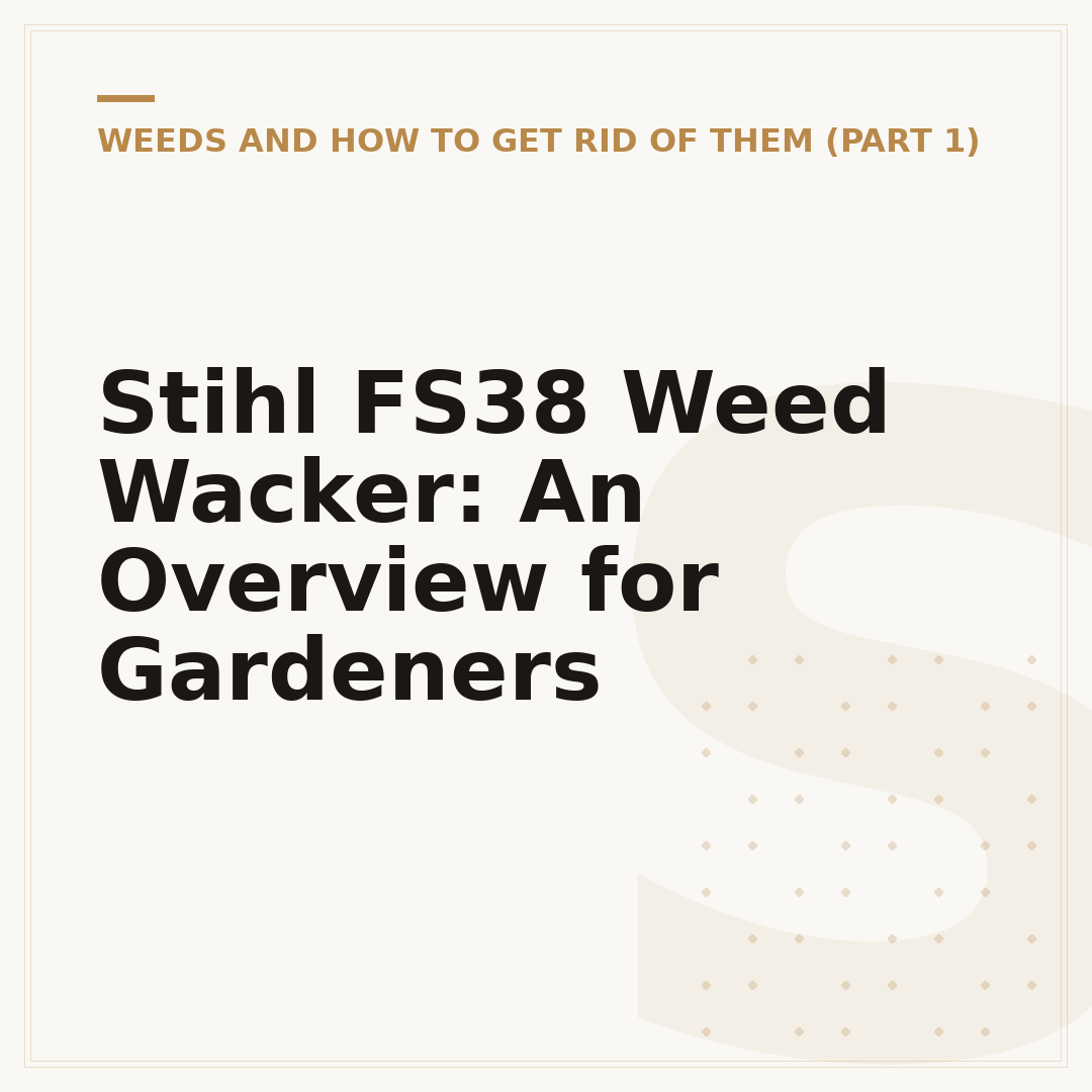 Stihl FS38 Weed Wacker: An Overview for Gardeners