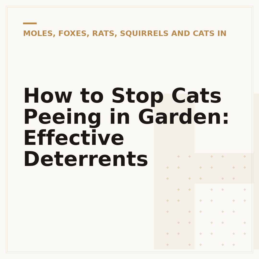 How to Stop Cats Peeing in Garden: Effective Deterrents