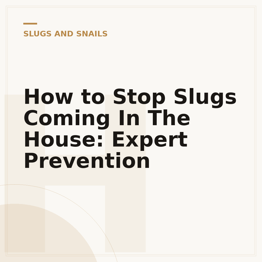 How to Stop Slugs Coming In The House: Expert Prevention