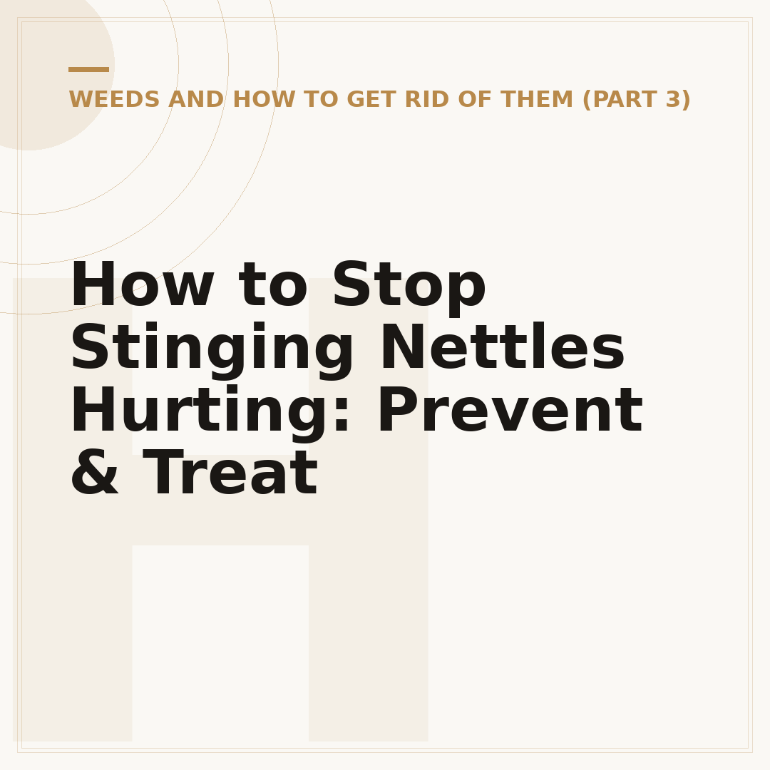 How to Stop Stinging Nettles Hurting: Prevent & Treat