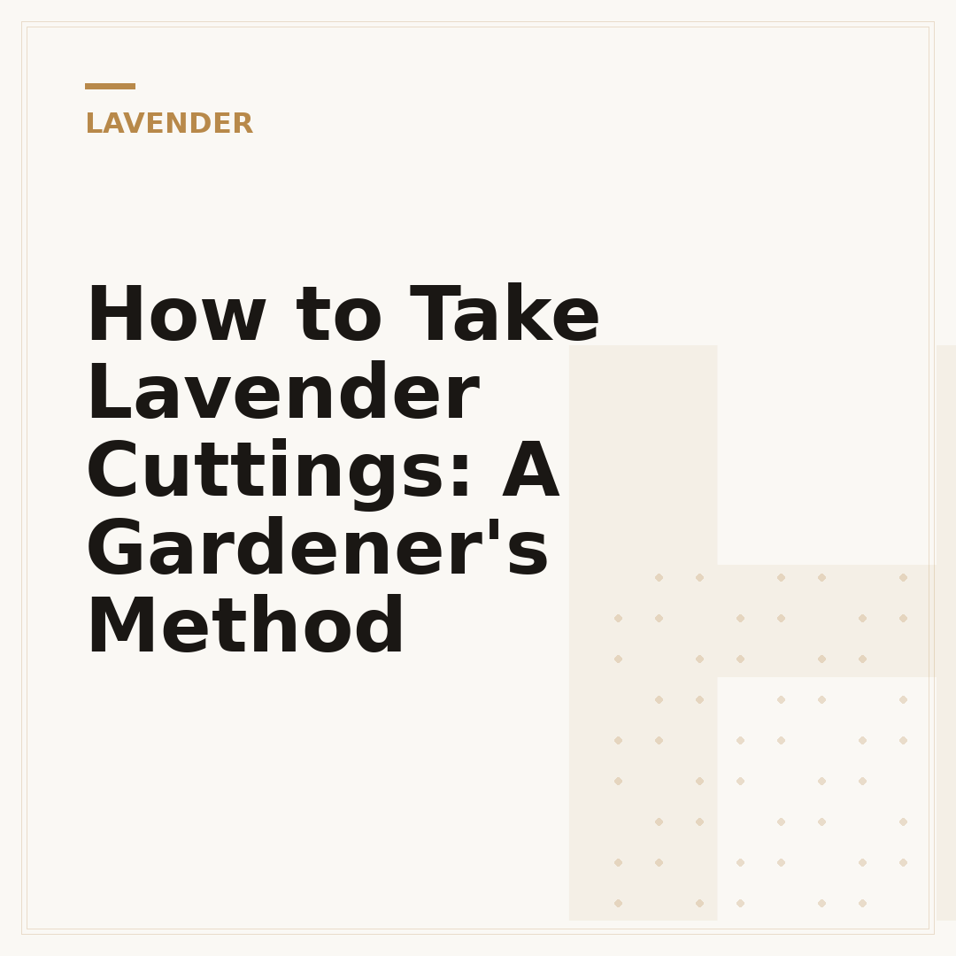 How to Take Lavender Cuttings: A Gardener's Method