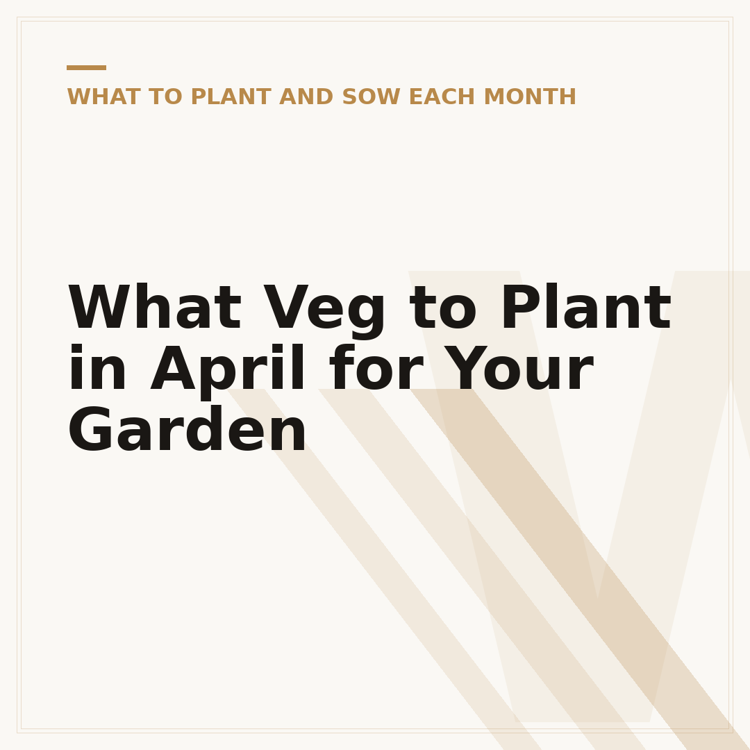 What Veg to Plant in April for Your Garden