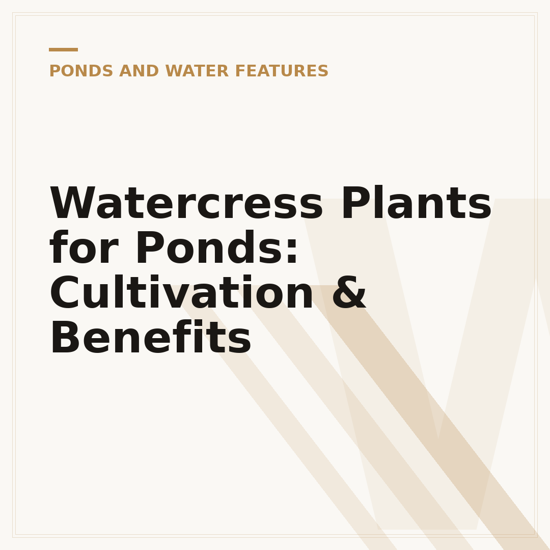 Watercress Plants for Ponds: Cultivation & Benefits