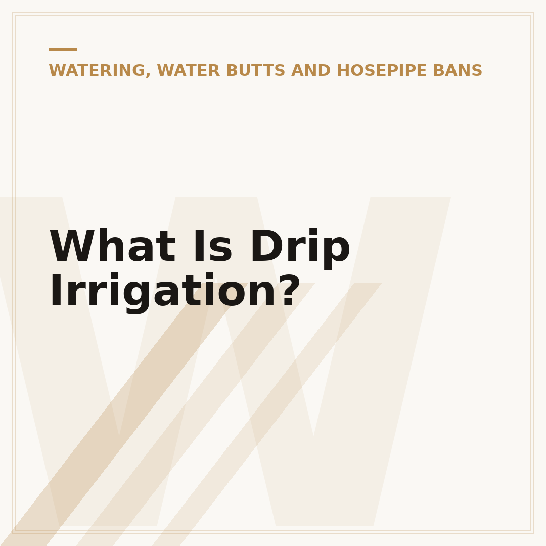 What Is Drip Irrigation?