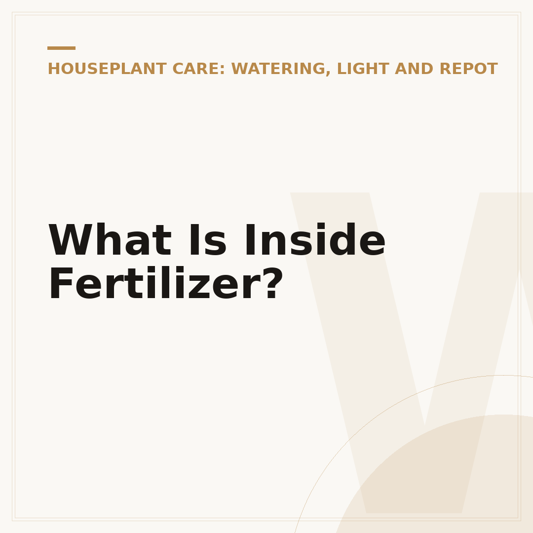 What Is Inside Fertilizer?