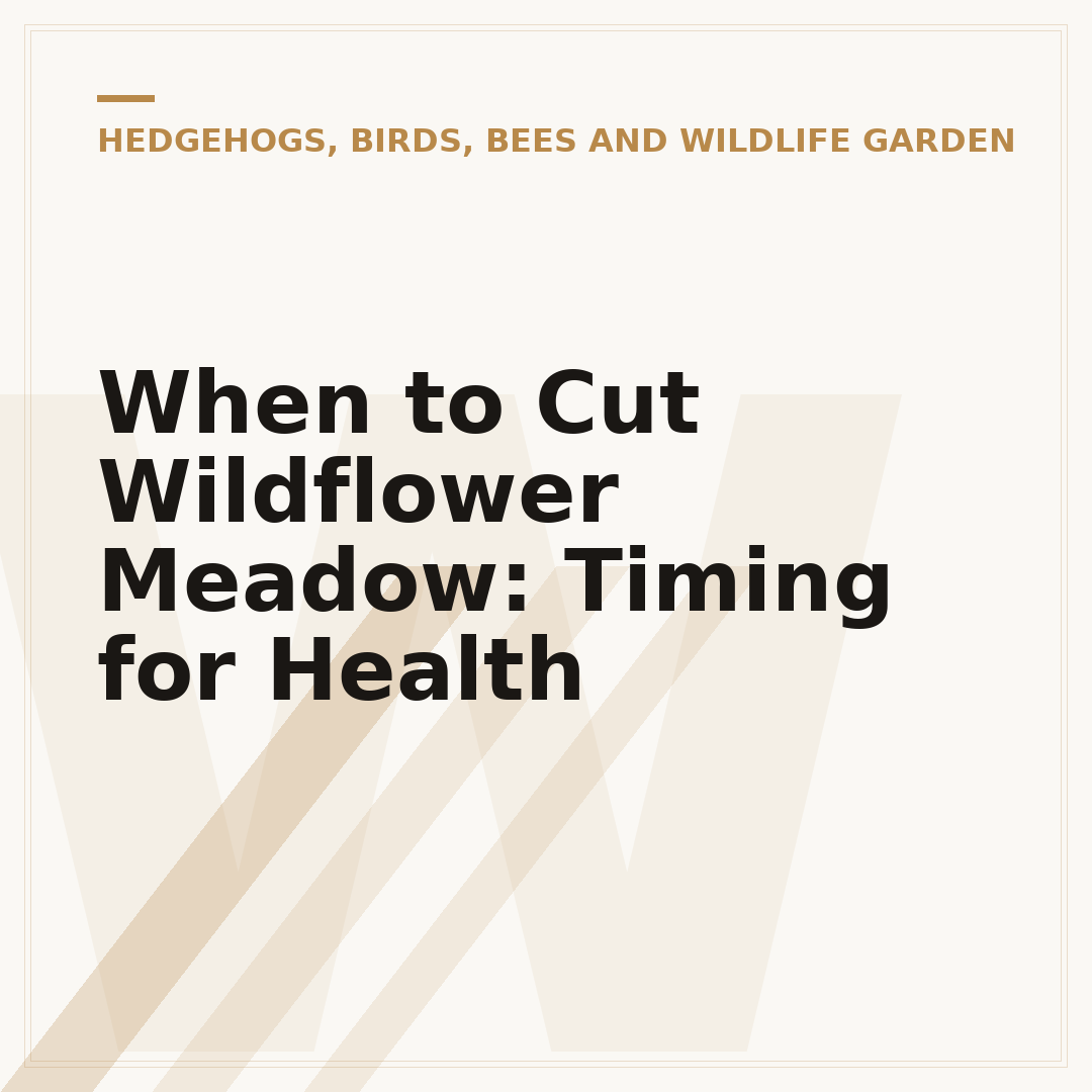 When to Cut Wildflower Meadow: Timing for Health