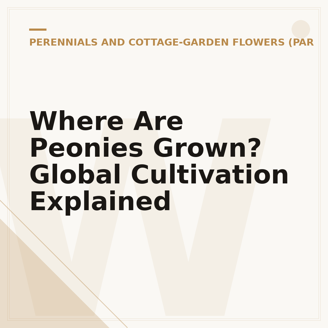 Where Are Peonies Grown? Global Cultivation Explained