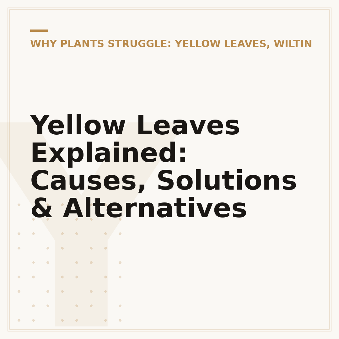 Yellow Leaves Explained: Causes, Solutions & Alternatives